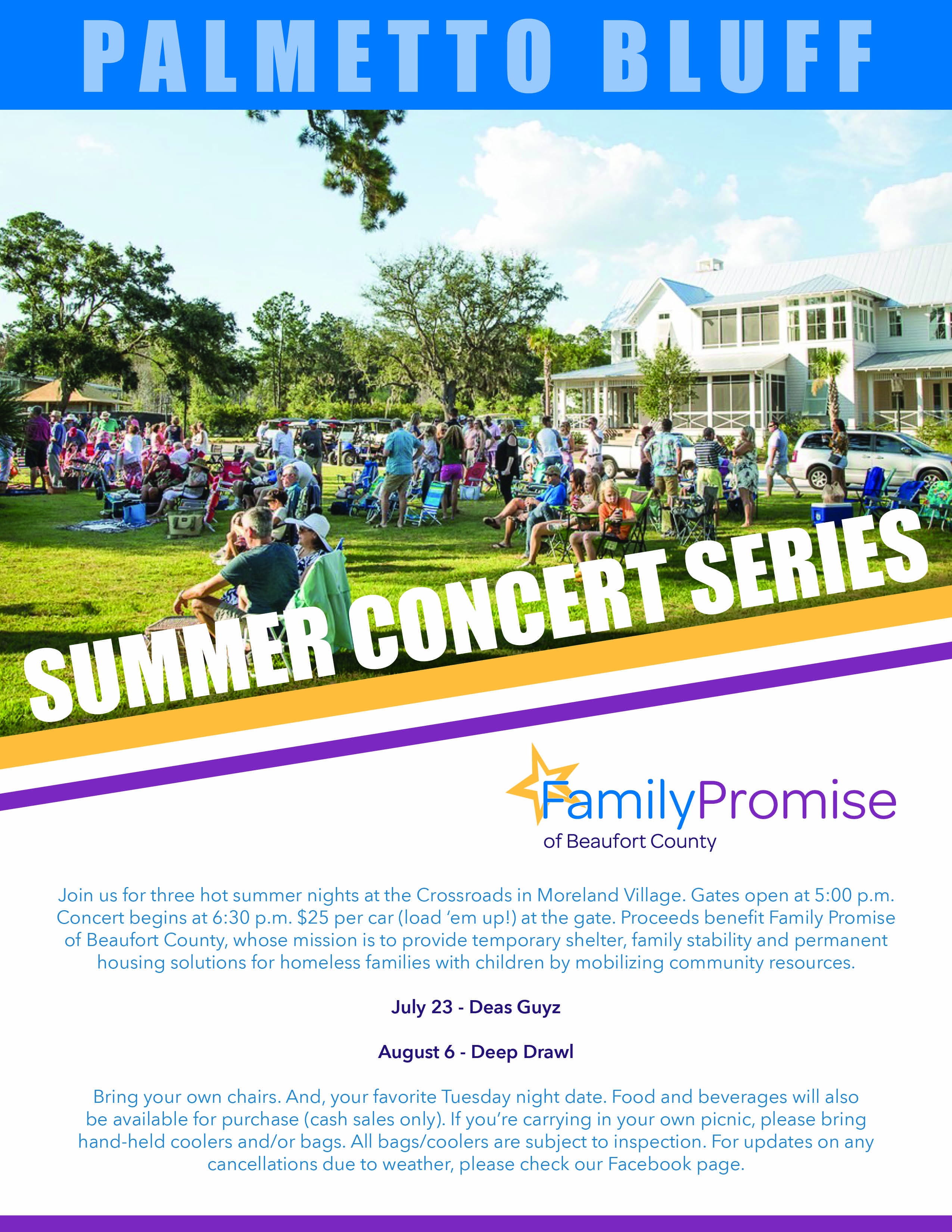 Summer Concert Series Deas Guyz Deep Drawl Family Promise of Beaufort